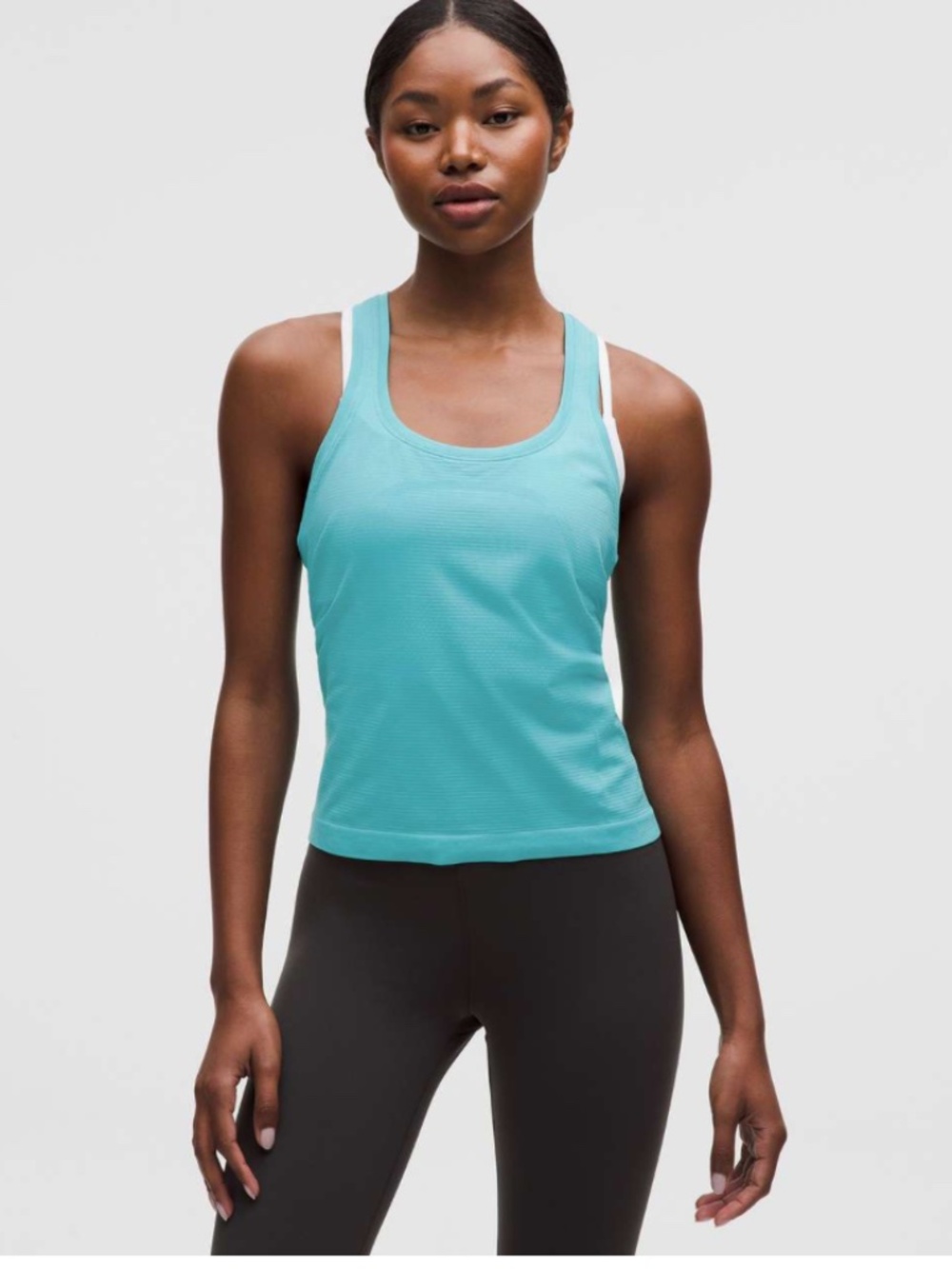 Lululemon Swiftly Tech Racerback Tank Top 2.0 *Waist Length Fountain Blue Size 6